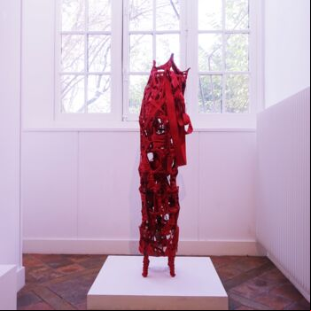 Textile Art titled "V 001. VEIN" by Man Lius, Original Artwork, Aluminium