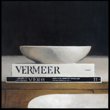 Peinture intitulée "Vermeer Still Life" par Bo Kravchenko, Œuvre d'art originale, Huile