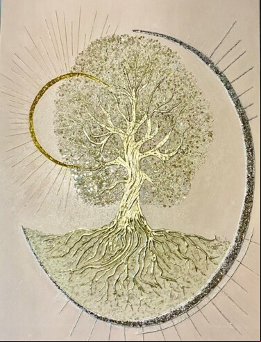 The Painting "Tree of Life" Painting titled "The Painting "Tree…" by Liudmila Abramova (MILA BLISS), Original Artwork, Acrylic Mounted on Other rigid pa…