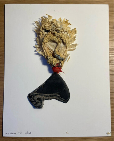 Collages titulada "Une dame très sélect" por Marcel Miracle, Obra de arte original, Collages